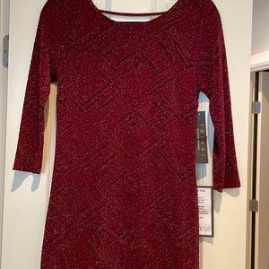 Trixxi red sparkly evening short dress - size 11(women's small)